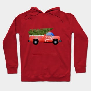 Christmas Tree Red Truck Hoodie